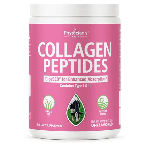 physicians choice collagen peptides powder  unflavored  oz