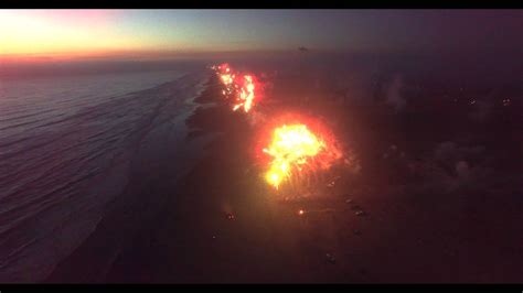 drone aerial ocean shores   july fireworks youtube
