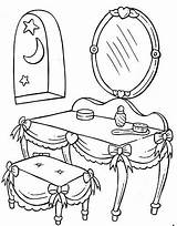 Pages Coloring Dressing Table Colouring Para Colorear Tocador Worksheets Choose Board 為孩子的色頁 September sketch template