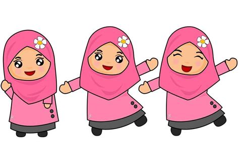 Kartun Hijab Kartun Desain Karakter