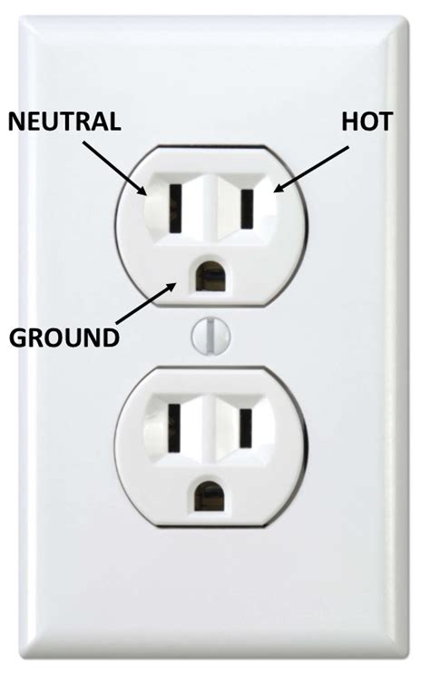 prong   prong outlet nickle electrical