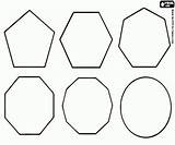 Polígonos Veelhoeken Regelmatige Poligoni Regulares Colorare Dibujos Polygons Coloring Lados Geométricas Cuatro sketch template