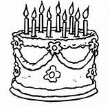 Cake Birthday Drawing Clipart Coloring Happy Outline Printable Candles Pages Clip Cliparts Without Wallpaper Colour Library Popular Getdrawings sketch template