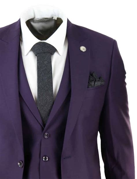 mens deep purple  piece suit buy  happy gentleman