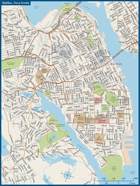 halifax downtown map digital vector creative force