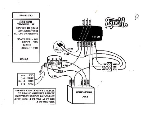 hunter fan wiring