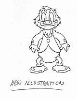 Mcduck Scrooge Coloring Illustration sketch template
