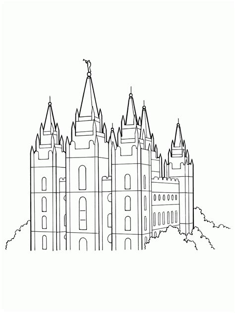 printable lds temple coloring pages