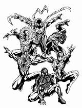 Spider Coloring 2099 Spiderman Th06 Versions sketch template