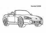 Honda S2000 Civic Getcolorings 240sx Hond Supercar Makkelijk Efra Kleurplaten 4kids Malvorlagen sketch template