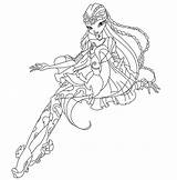 Winx Coloring Pages Club Bloomix Sirenix Musa sketch template