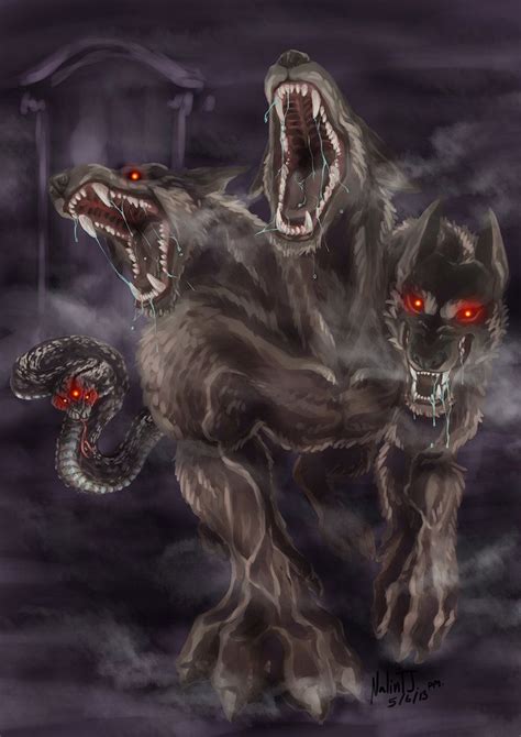 cerberus mythological creatures greek mythology art cerebus dog greek mythology