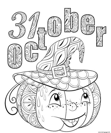 halloween  october pumpkin hat coloring page printable