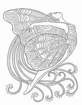 Fairy Mandalas Behance Envol Prendre Malbuch Hadas Libros Ausmalen Vitral Sirenas Cardstock Gemusterte Digitales Sellos Paginas Zentangle Colorings Malvorlagen sketch template