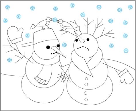 printable coloring page winter coloring pages
