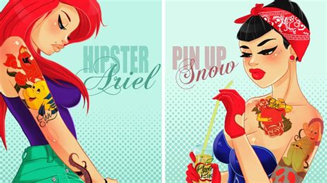 disney princesses as outrageous punks goths and hipsters geekspin