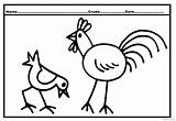 Pages Hen Coloring Cock 2653 Views sketch template