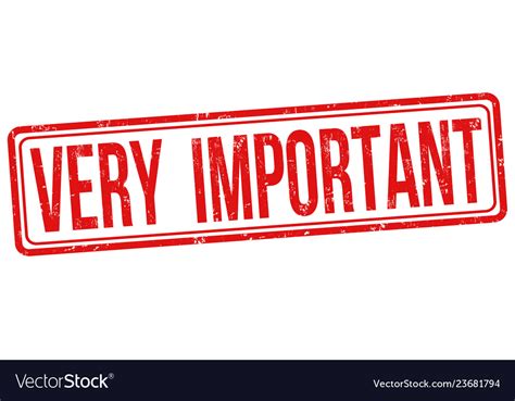 important sign  stamp royalty  vector image