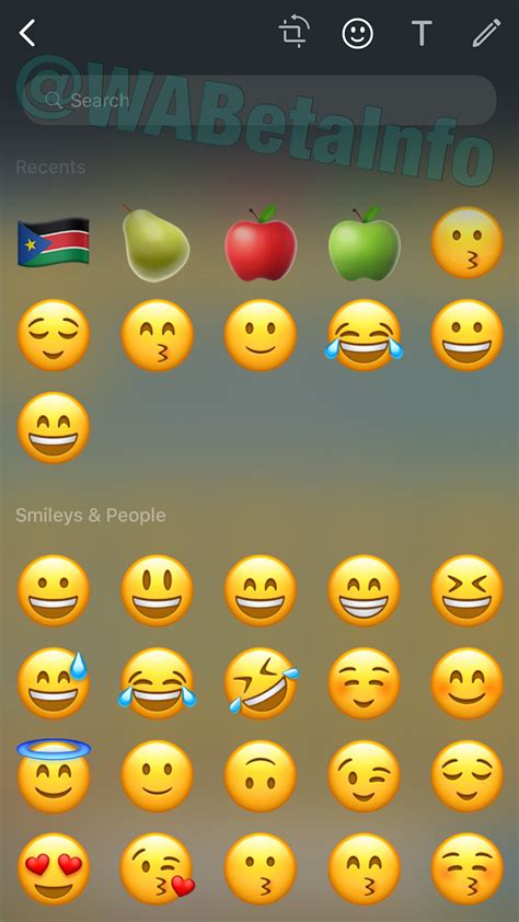 emojis  search engine  ios wabetainfo