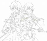 Kirito Asuna Miya Disegni Colorare Sao Wonder Swords Neocoloring sketch template