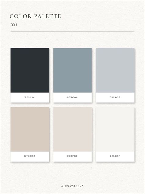 Color Palette Дизайн домашней библиотеки Серая цветовая палитра