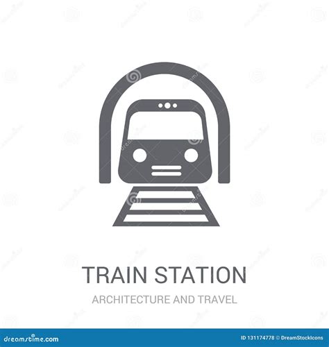 train station icon trendy train station logo concept  white  stock