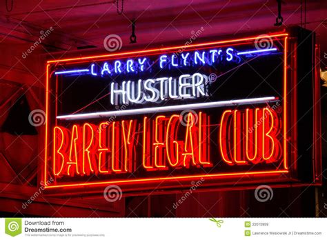 new orleans hustler barely legal club sign editorial stock image image 22070959