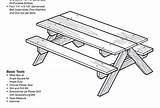 Picnic Table Plans Blueprint Kids Diy Size Child Carpentry Morningchores sketch template