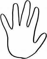 Handprint Printable Template Clipart Hand Left Outline Library sketch template