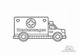 Krankenwagen Ausmalbild Malvorlagen Ausmalbilder sketch template