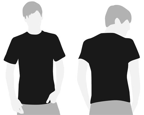 black tshirt template clipart
