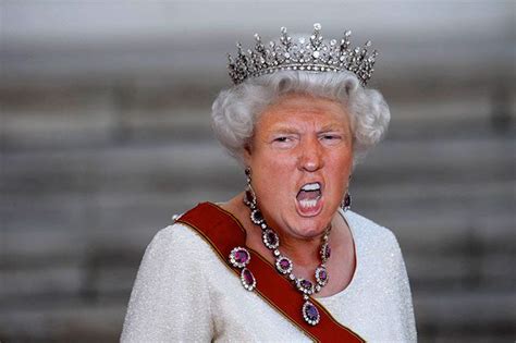 graphic designer photoshopped donald trumps face   queen    hilariously