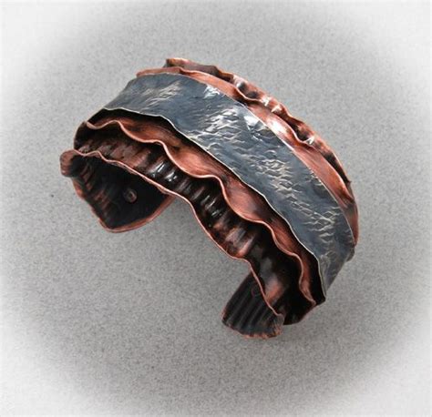 artisan copper jewelry sterling silver and copper cuff bracelets