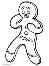 Gingerbread Coloring Man Pages Printable Kids Cool2bkids sketch template