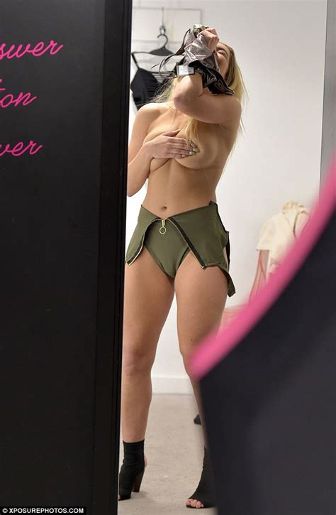 Katie Salmon Tries On A Range Of Racy Swimsuits Daily Mail Online
