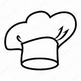 Chef Hat Drawing Kitchen Illustration Coloring Vector Cap Pages Stock Cook Sketch Food sketch template