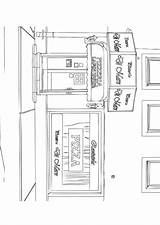 Pizzeria Coloring sketch template