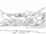 Coloring Mountain Mountains Pages Landscape Scenery Arctic Rocky Appalachian Drawing Printable Adult Adults Book Kids Smoky Color Clipart Scene Sheets sketch template