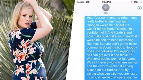 Model Imogen Ker S Text Message Put Body Shamer In His Place