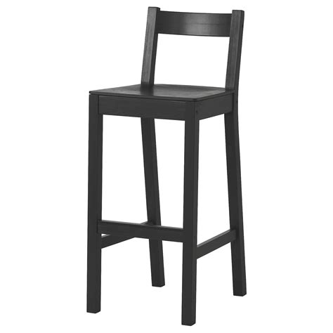 nordviken bar stool  backrest black  ikea