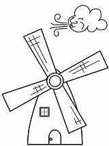 Coloring Pages Windmill Netherlands Dutch Windmills Simple Getcolorings Windmühle Color Ausmalbilder Getdrawings sketch template