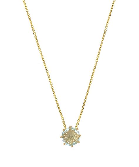 Suzanne Kalan Gold Blue Topaz Necklace Fine Jewellery