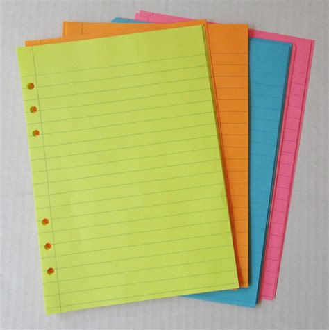 set   colored lined  lb paper inserts   paperplanbliss