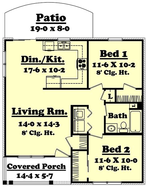 country ranch traditional level   plan  tiny house plans bedroom house plans small