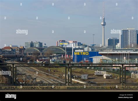 view  central berlin railway station ostbahnhof tv tower metro