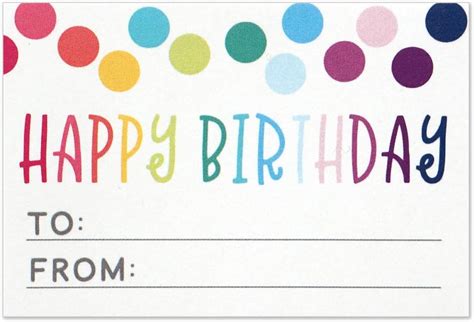 happy birthday   sticker  gift tag labels birthday present