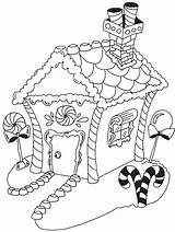Coloring Candy House Pages Printable Christmas Color Getcolorings sketch template