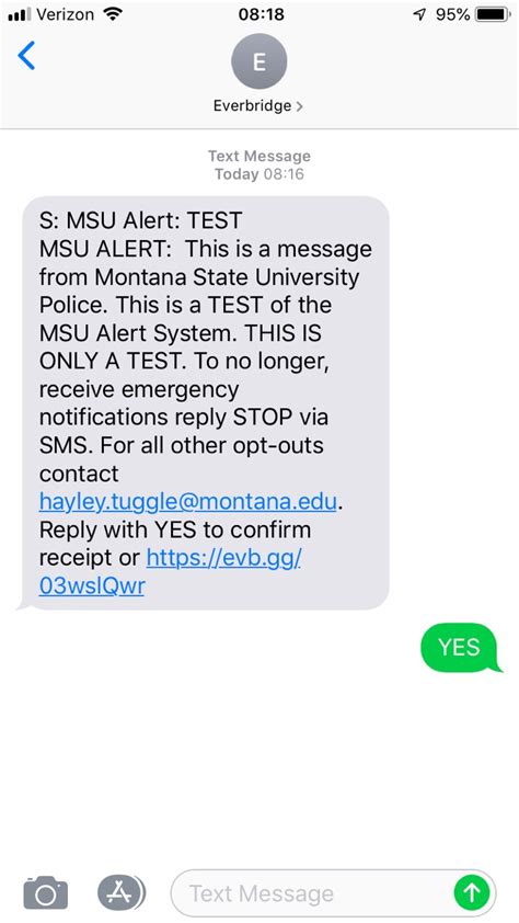 notification examples msu alert montana state university