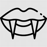 Fang Tooth Halloween Monochrome Lip Anyrgb sketch template