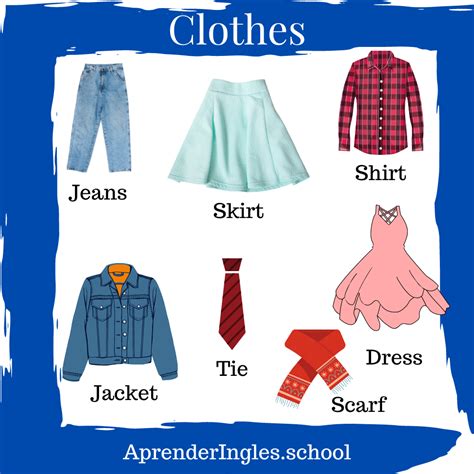 la ropa en ingles vocabulario  pronunciacion  frases